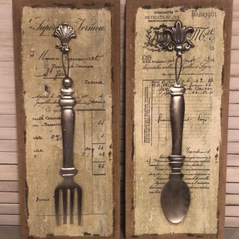Spoon and fork wall art